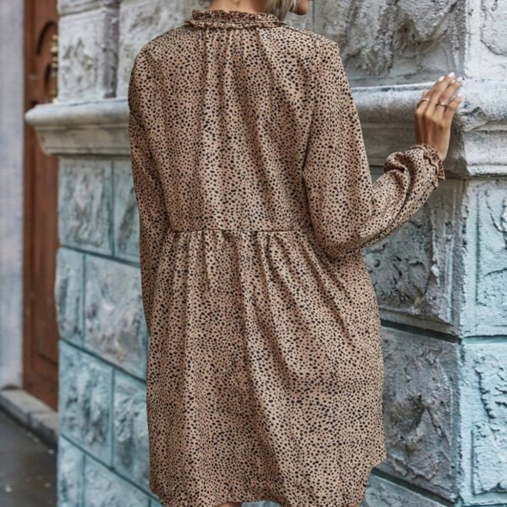 Fun and Fabulous Animal Print BabyDoll Dress - Picture 6 of 7